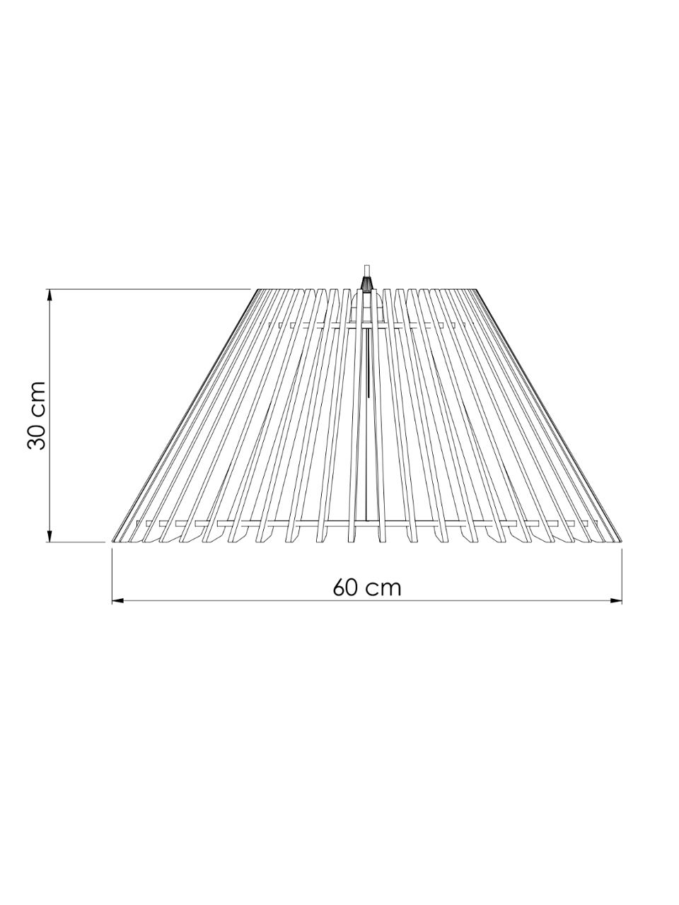 Luminaria Pendente de Madeira LMC648 E27 Ø60cm, Mesa Area Gourmet, Balcao de cozinha, Sala de Jantar, Cozinha